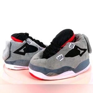 Grey Hi Top Sneaker Slippers